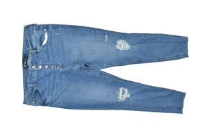 GAP High Rise Universal Legging Jeans Plus Size 20 W/ Distressing & Raw Hem